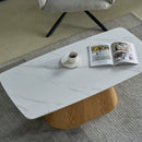 Konferenční stolek Santiago  s dřevěnou dýhou 120 cm