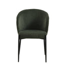Jídelní židle Avignon Tmavě zelená s černou podnoží Mahom
