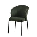 Jídelní židle Avignon Tmavě zelená s černou podnoží Mahom