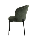 Jídelní židle Avignon Tmavě zelená s černou podnoží Mahom