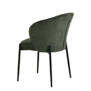Jídelní židle Avignon Tmavě zelená s černou podnoží Mahom