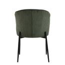 Jídelní židle Avignon Tmavě zelená s černou podnoží Mahom