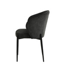 Jídelní židle Avignon Tmavě šedá s černou podnoží Mahom