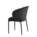 Jídelní židle Avignon Tmavě šedá s černou podnoží Mahom