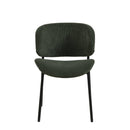 Jídelní židle Narbonne Tmavě zelená s černou podnoží Mahom