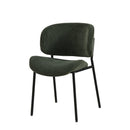 Jídelní židle Narbonne Tmavě zelená s černou podnoží Mahom
