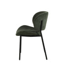 Jídelní židle Narbonne Tmavě zelená s černou podnoží Mahom