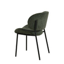 Jídelní židle Narbonne Tmavě zelená s černou podnoží Mahom