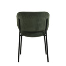 Jídelní židle Narbonne Tmavě zelená s černou podnoží Mahom