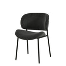 Jídelní židle Narbonne Tmavě šedá s černou podnoží Mahom