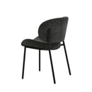 Jídelní židle Narbonne Tmavě šedá s černou podnoží Mahom