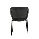 Jídelní židle Narbonne Tmavě šedá s černou podnoží Mahom
