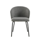 Jídelní židle Tulle Tmavě šedá s černou podnoží Mahom