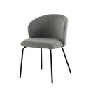 Jídelní židle Tulle Tmavě šedá s černou podnoží Mahom