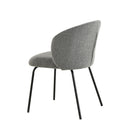 Jídelní židle Tulle Tmavě šedá s černou podnoží Mahom