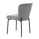 Jídelní židle Menton Tmavě šedá s černou podnoží Mahom