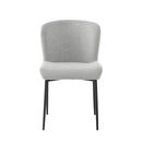 Jídelní židle Menton Světle šedá s černou podnoží Mahom