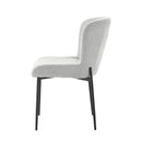 Jídelní židle Menton Světle šedá s černou podnoží Mahom