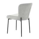 Jídelní židle Menton Světle šedá s černou podnoží Mahom