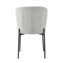 Jídelní židle Menton Světle šedá s černou podnoží Mahom