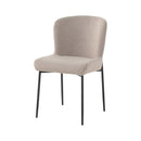 Jídelní židle Menton Písková s černou podnoží Mahom