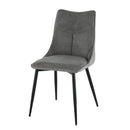 Jídelní židle Annecy Tmavě šedá s černou podnoží Mahom