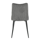 Jídelní židle Annecy Tmavě šedá s černou podnoží Mahom