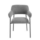 Jídelní židle Troyes tmavě šedá s černou nohou