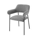 Tmavě šeda jídelní židle s černou nohou