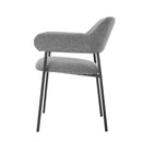 Jídelní židle Troyes tmavě šedá s černou nohou