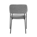 Jídelní židle Troyes tmavě šedá s černou nohou