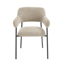 Jídelní židle Troyes Písková s černou podnoží Mahom