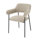 Jídelní židle Troyes Písková s černou podnoží Mahom