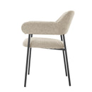 Jídelní židle Troyes Písková s černou podnoží Mahom