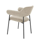 Jídelní židle Troyes Písková s černou podnoží Mahom