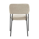 Jídelní židle Troyes Písková s černou podnoží Mahom