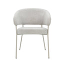 Jídelní židle Brest Světle šedá s béžovou podnoží Mahom