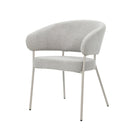 Jídelní židle Brest Světle šedá s béžovou podnoží Mahom