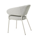 Jídelní židle Brest Světle šedá s béžovou podnoží Mahom