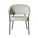 Jídelní židle Brest Světle šedá s černou podnoží Mahom