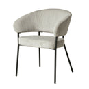 Jídelní židle Brest Světle šedá s černou podnoží Mahom