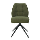 Jídelní židle Bayonne Tmavě zelená s černou podnoží Mahom