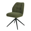 Jídelní židle Bayonne Tmavě zelená s černou podnoží Mahom