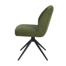 Jídelní židle Bayonne Tmavě zelená s černou podnoží Mahom