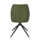 Jídelní židle Bayonne Tmavě zelená s černou podnoží Mahom