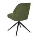 Jídelní židle Bayonne Tmavě zelená s černou podnoží Mahom
