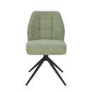 Jídelní židle Bayonne Světle zelená s černou podnoží Mahom