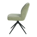 Jídelní židle Bayonne Světle zelená s černou podnoží Mahom