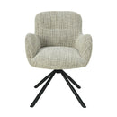 Jídelní židle Albi Světle šedá s černou podnoží Mahom