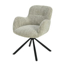 Jídelní židle Albi Světle šedá s černou podnoží Mahom